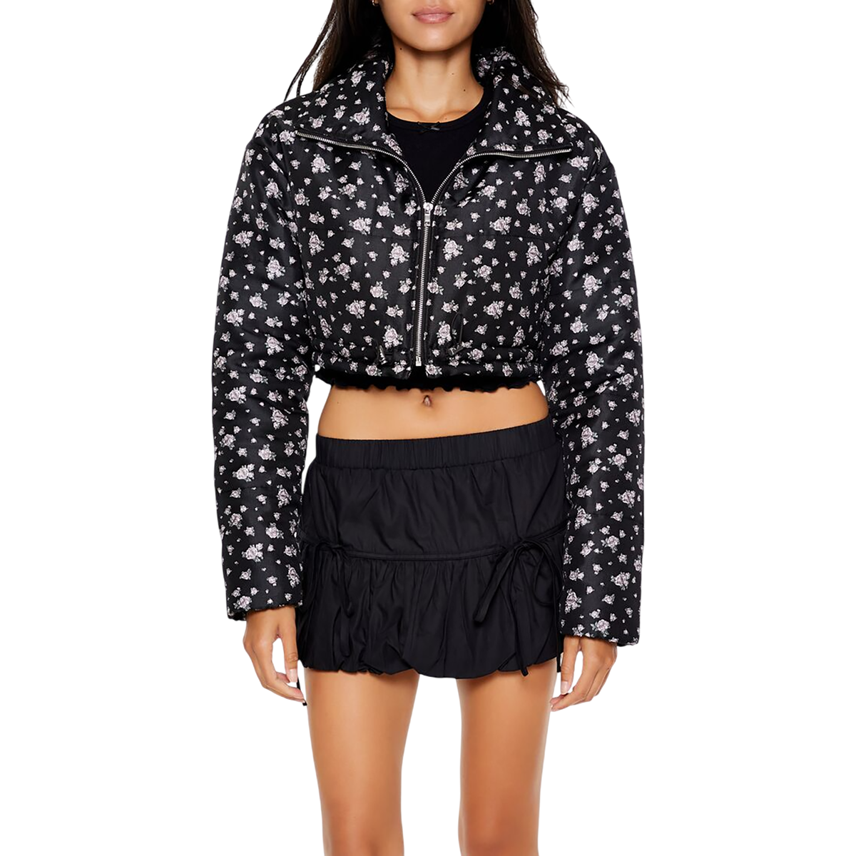 فور ايفر 21 - سترة منتفخة مطبوعه للنساء - بيعت من قبل اف اي جي