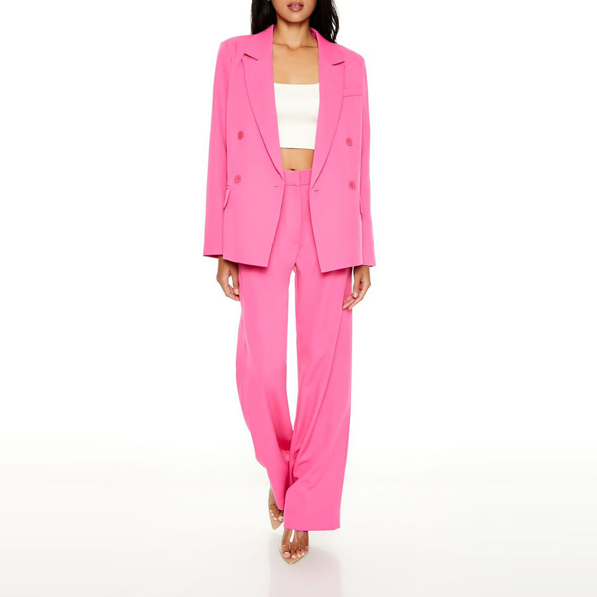 فور ايفر 21 - طقم سترة وسروال بدلة للنساء - بيعت من قبل اف اي جي