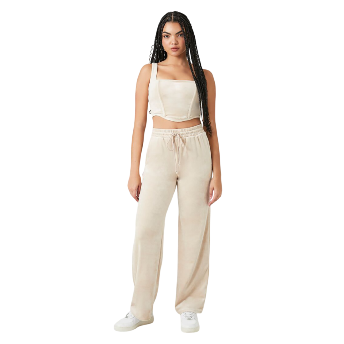 Forever 21 - Velour Corset Crop Top - Sold by FIG
