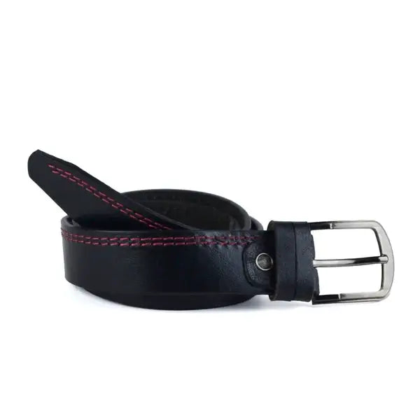 Leazus - Leather Casual belt - X33-BLACK