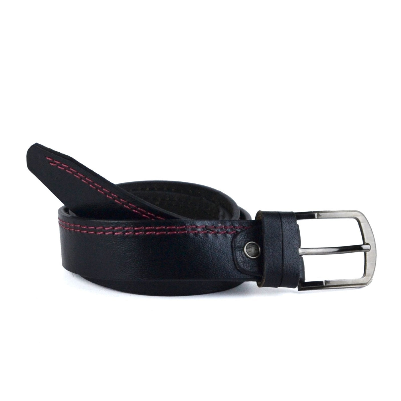 Leazus - Leather Casual belt - X33-BLACK
