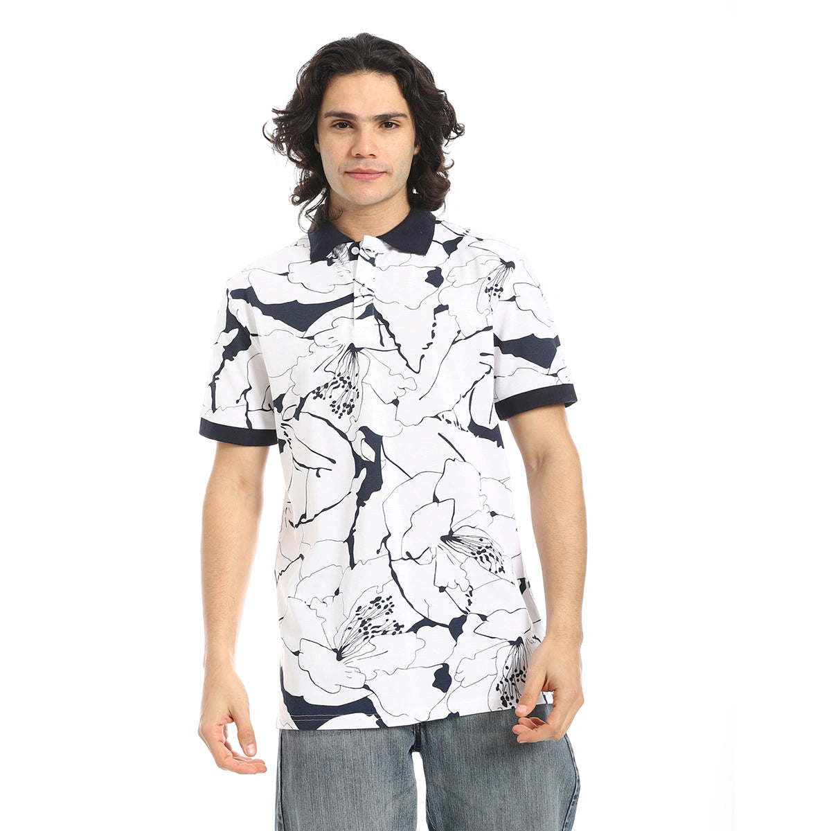 ريد سيركل - قميص بولو بنمط ذاتي بقصة عادية للرجال