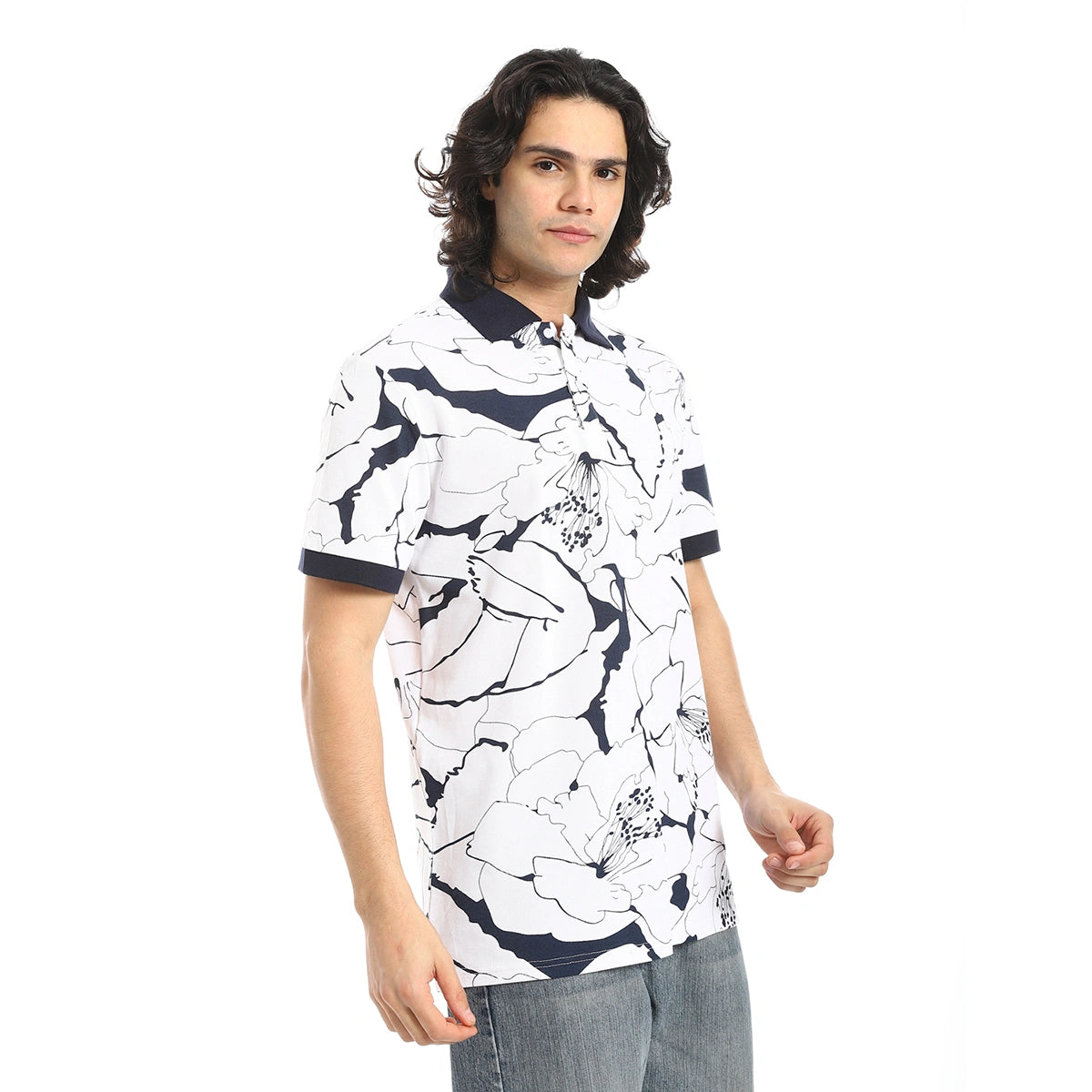 ريد سيركل - قميص بولو بنمط ذاتي بقصة عادية للرجال