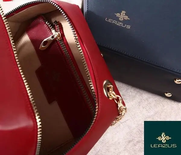 Leazus - Leather bag for women - Hexa Red
