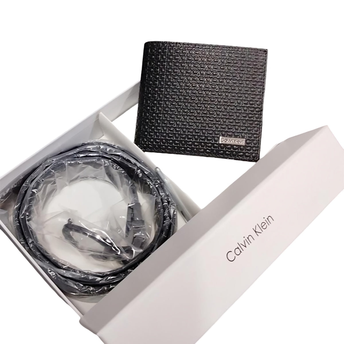 Wallet & Reversible Leather Logo Belt