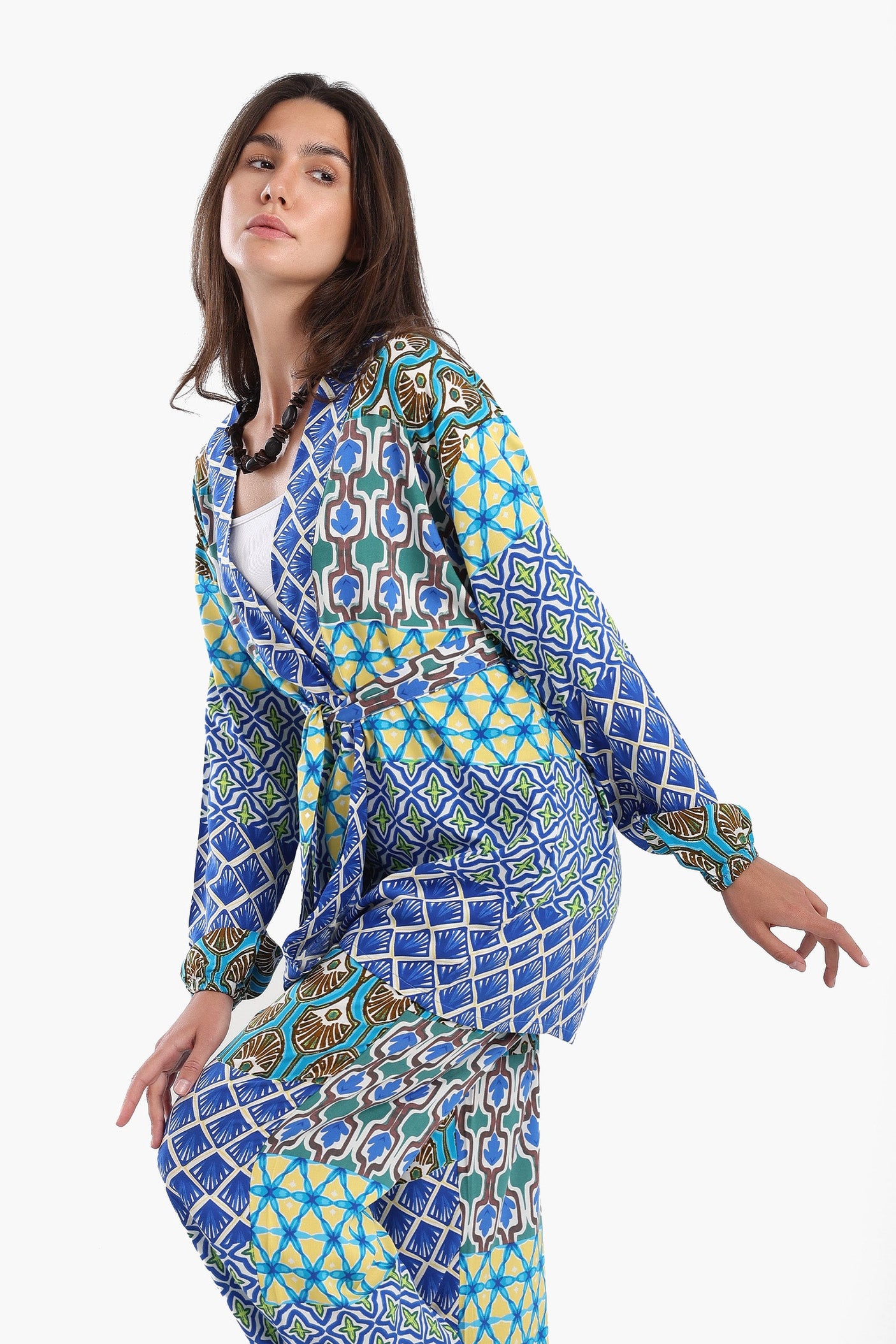Carina - Printed Multi Patterned Kimono