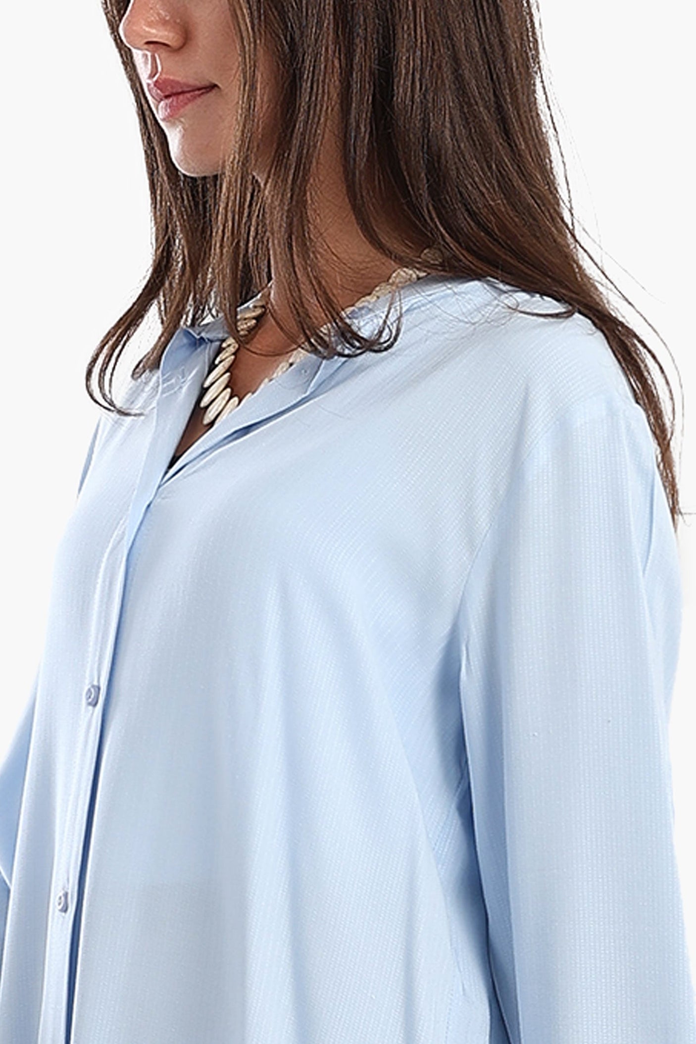 كارينا - فستان قميص طويل سادة