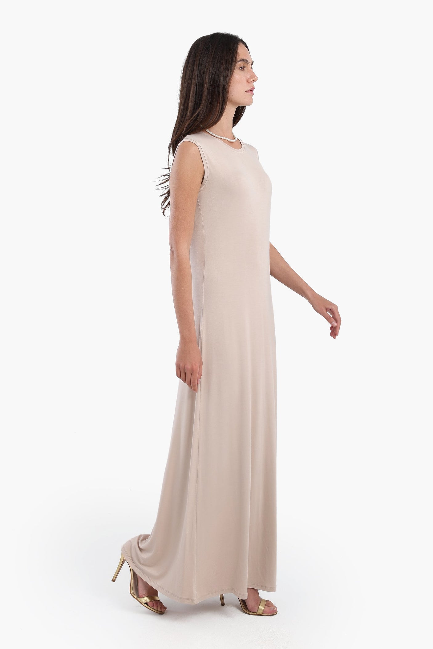 Carina - Viscose Solid Pattern Dress