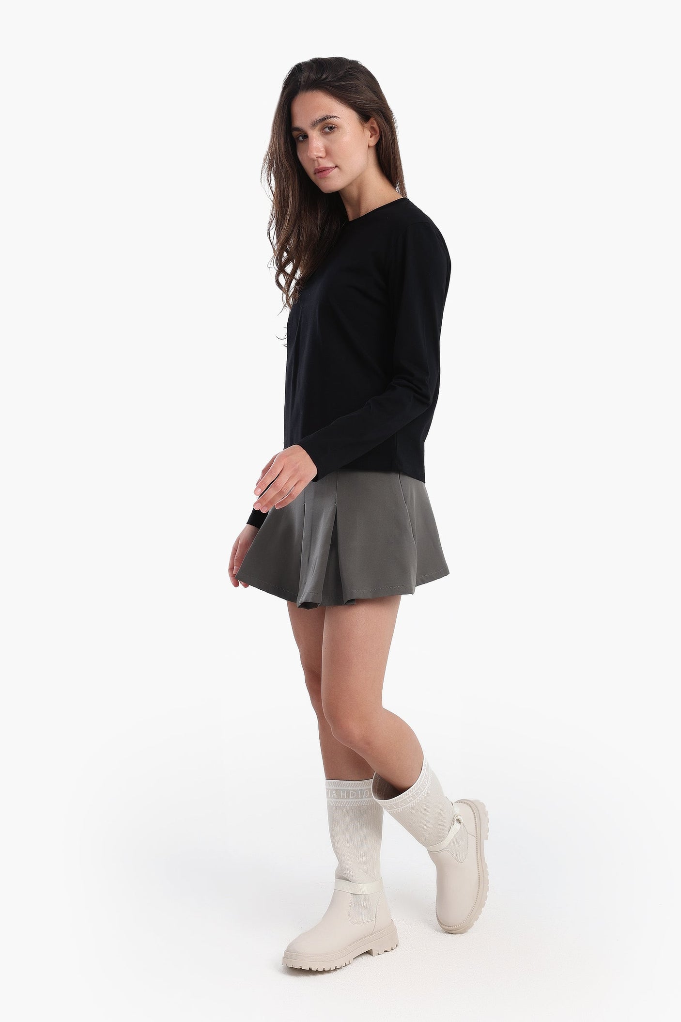 كارينا - بلوزة أساسية بأكمام طويلة