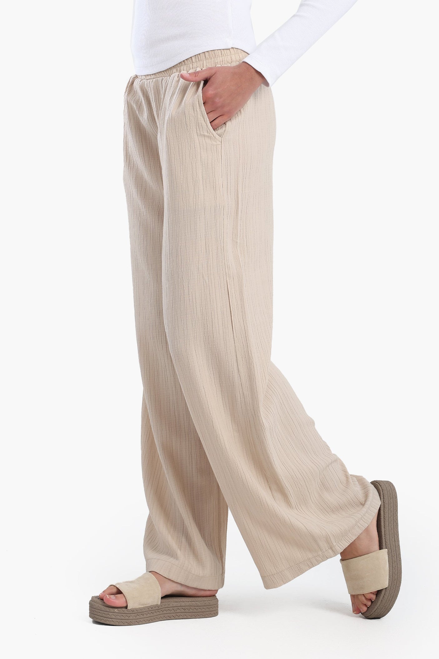 كارينا - بنطال مريح بنمط ذاتي