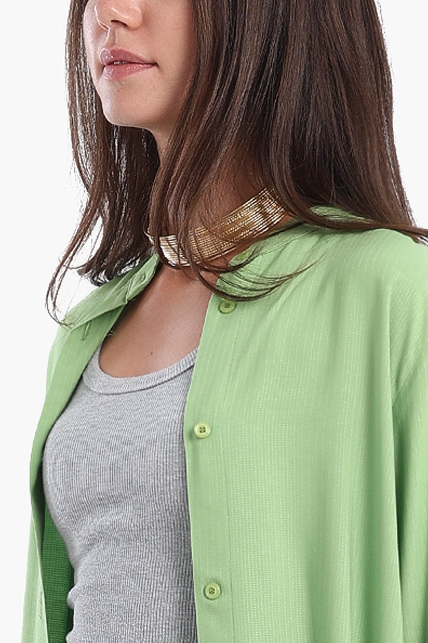 كارينا - فستان قميص طويل سادة