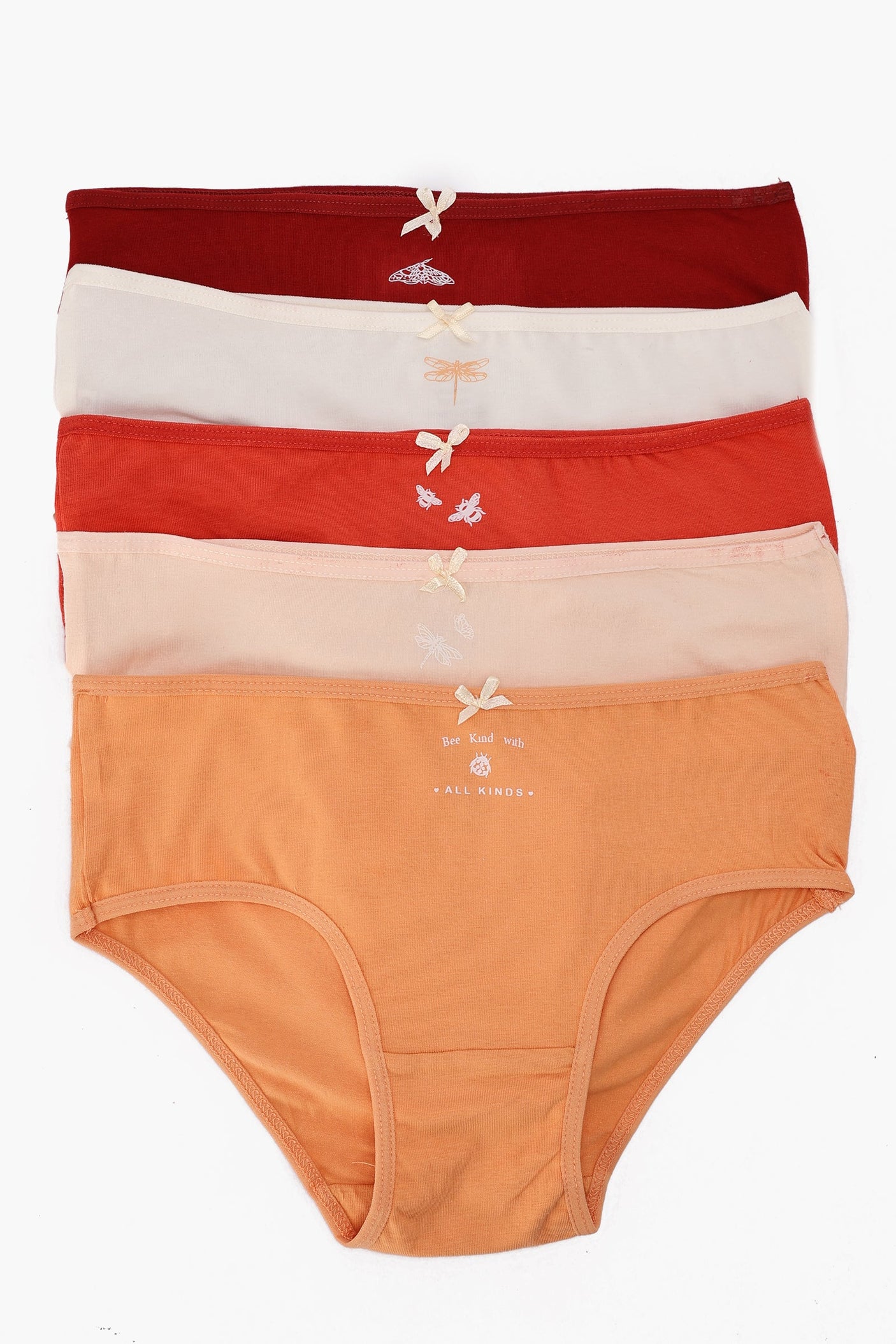 Carina - Pack of 5 Colored Brief Panties