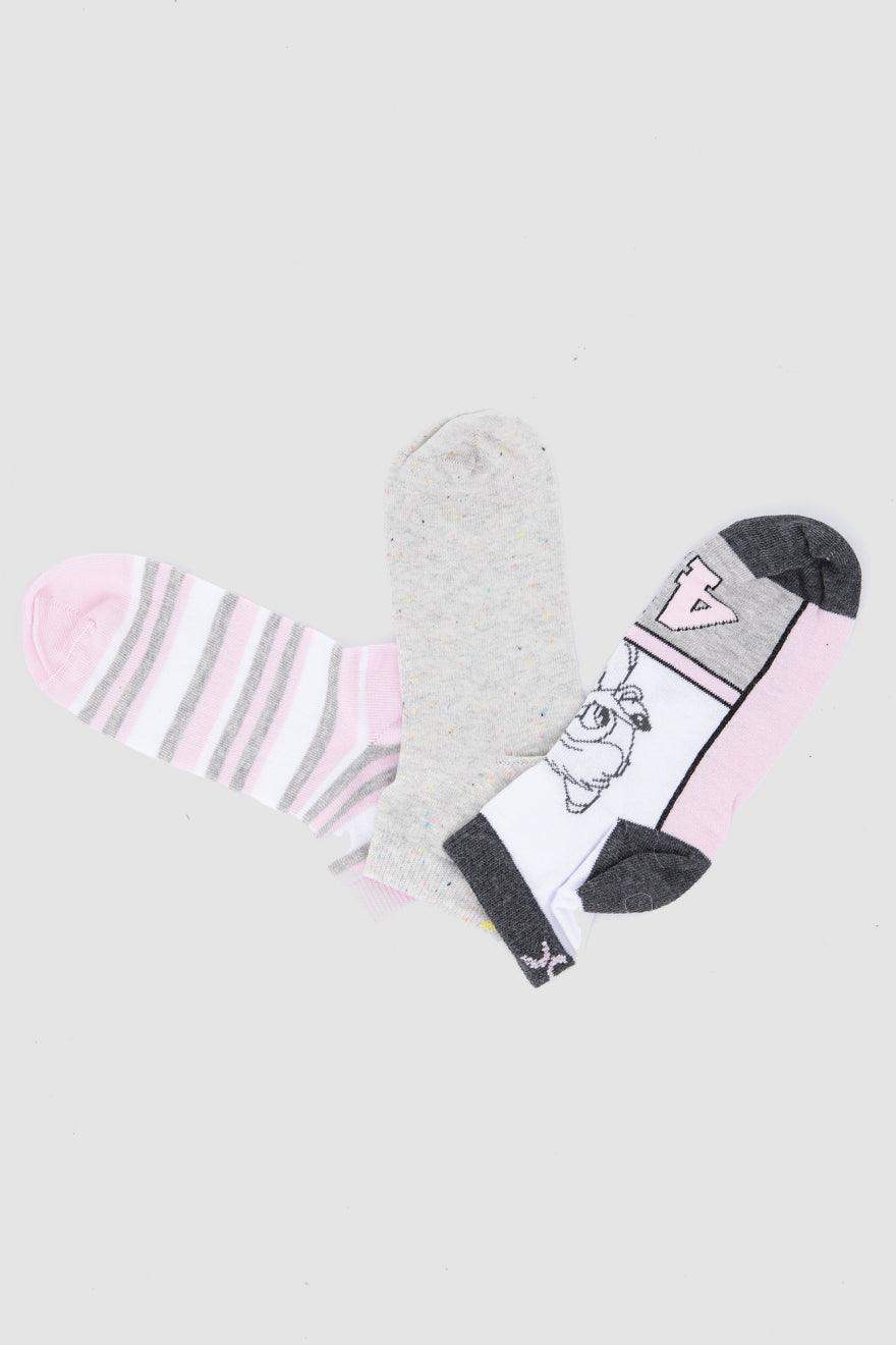 كارينا - شرابات قطن قصيرة - 3 أزواج