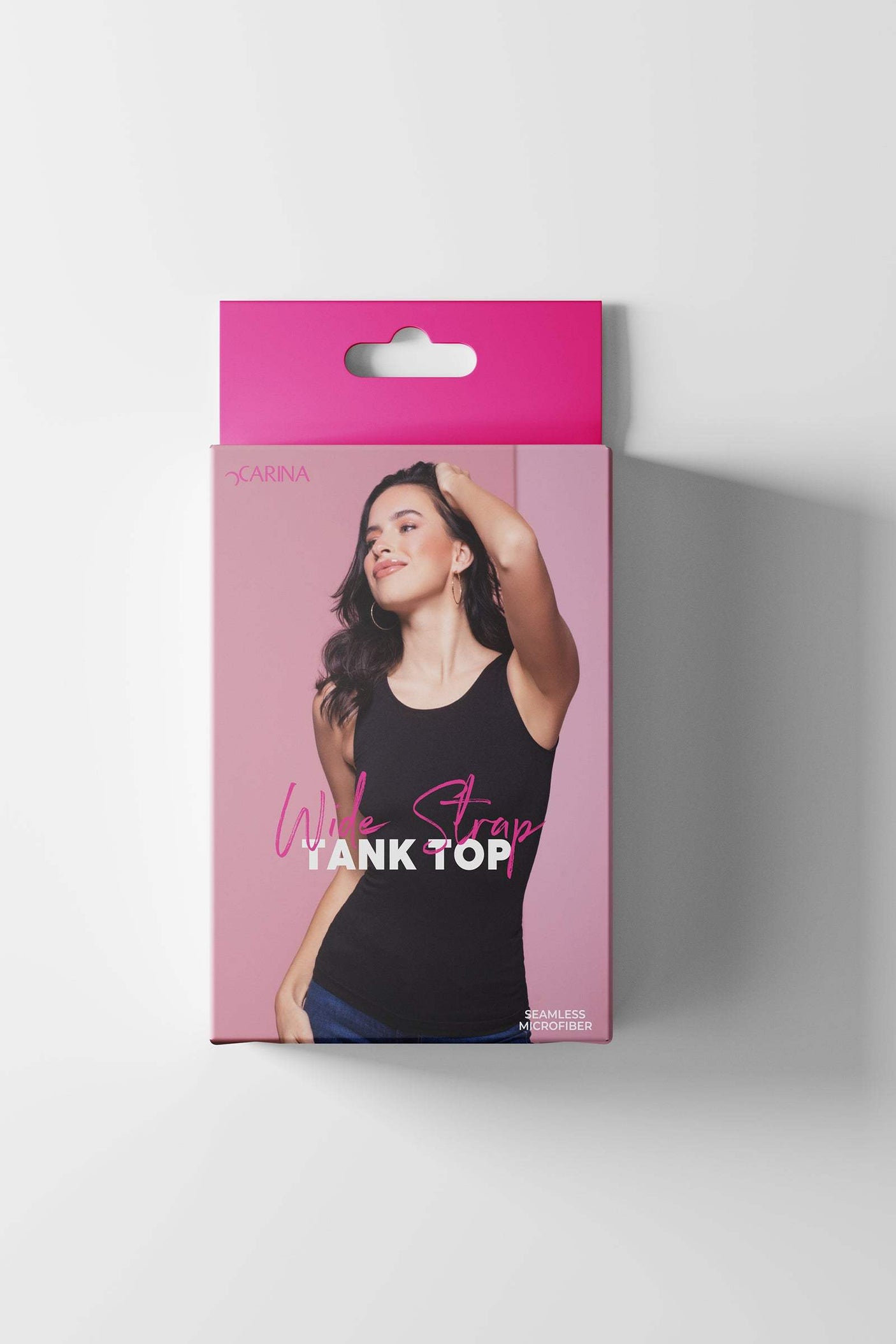 كارينا - بلوزة بدون أكمام من الألياف الدقيقة بياقة دائرية (عبوة من 3 قطع) للنساء