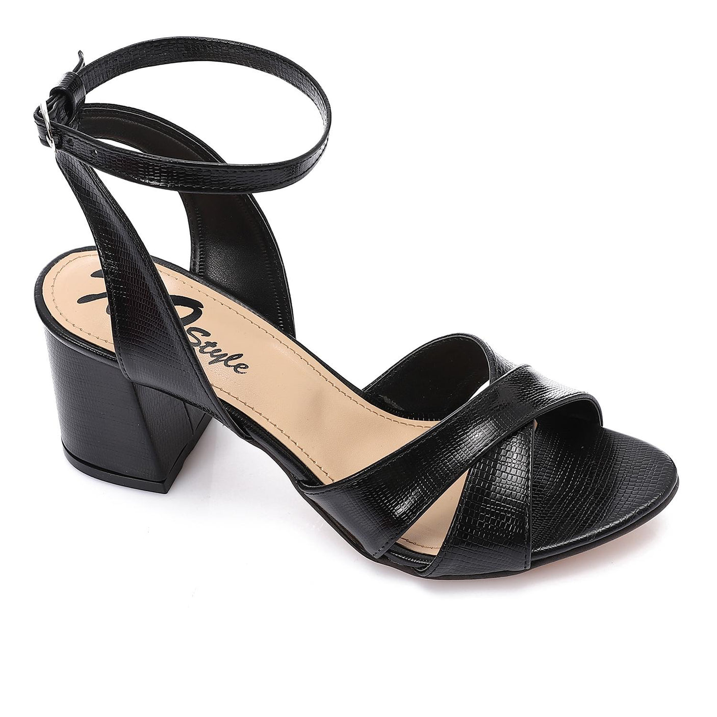 XO - Women's  Mid-Heel Sandal with Ankle Strap - Elegant and Comfortable Design