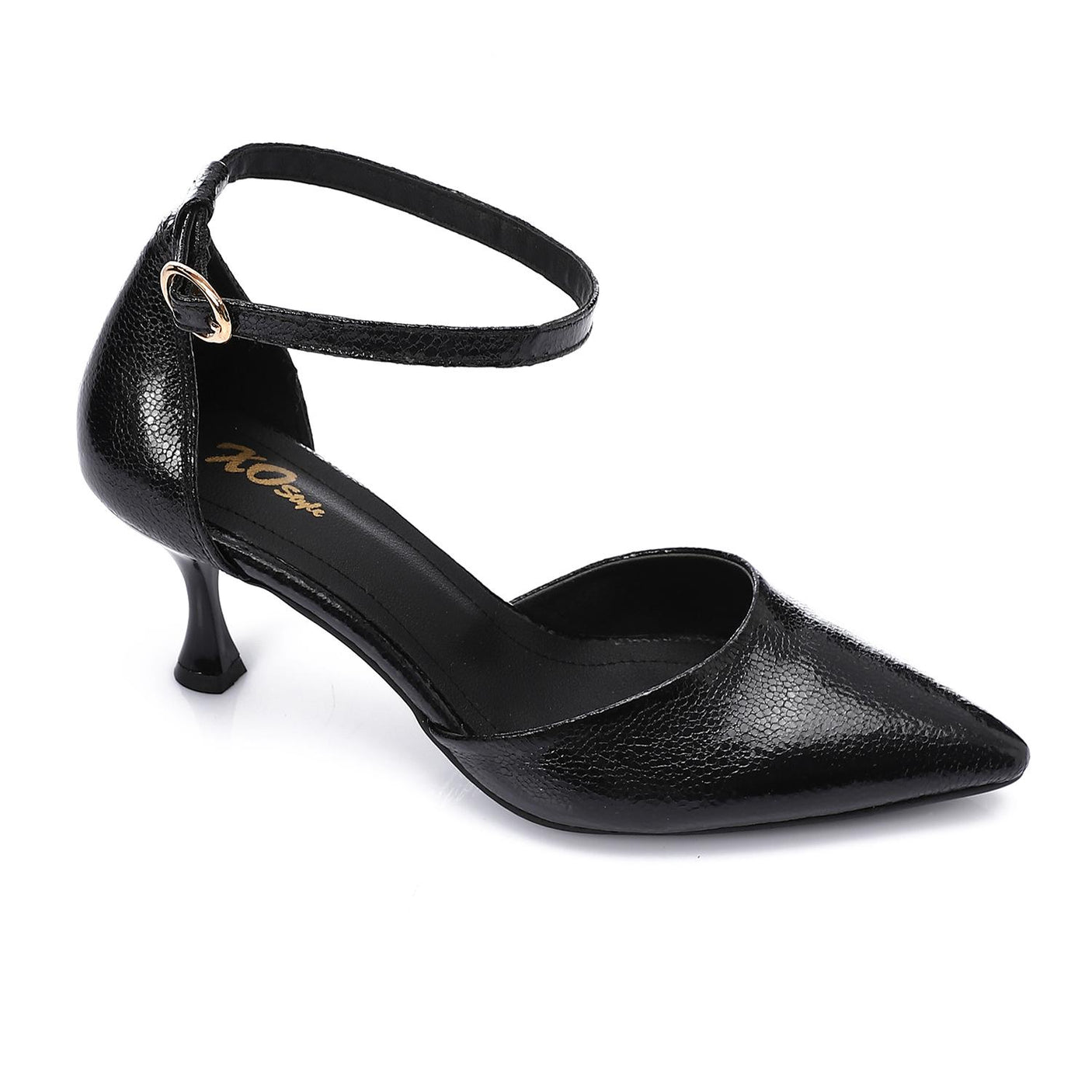 XO - Elegant  women's heeled shoes with a pointed toe and ankle strap