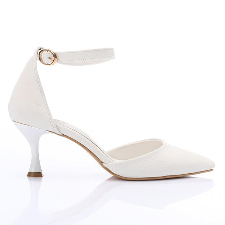 XO - Elegant  women's heeled shoes with a pointed toe and ankle strap