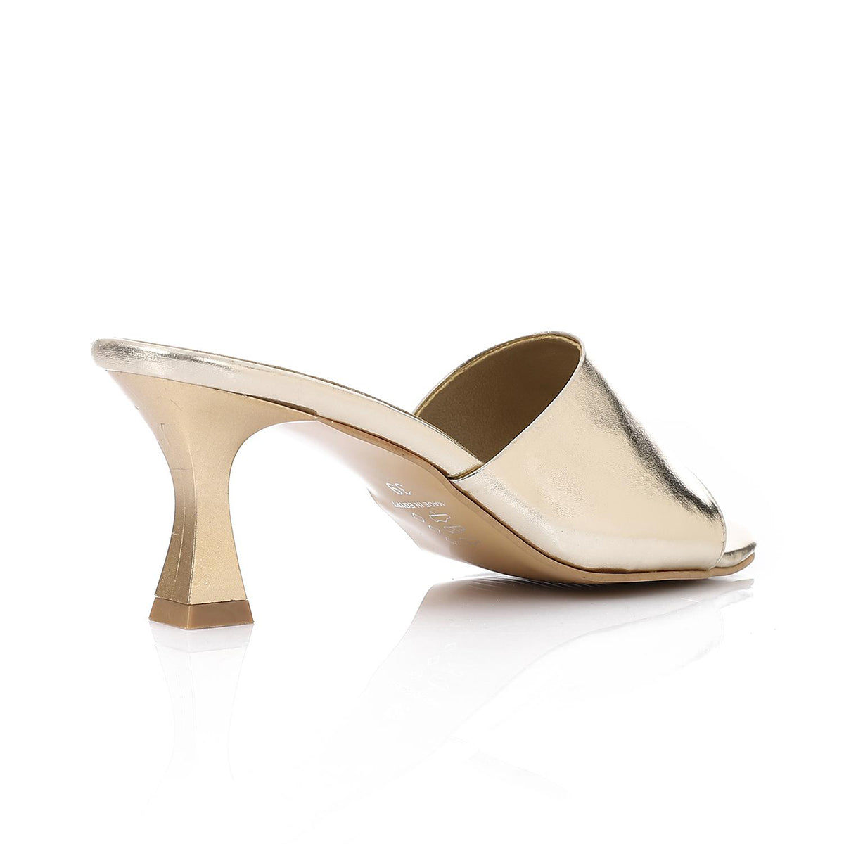 XO -  Women - 's High Heel Mule Sandals – Square Open Toe, Faux Leather, Slip-On Design