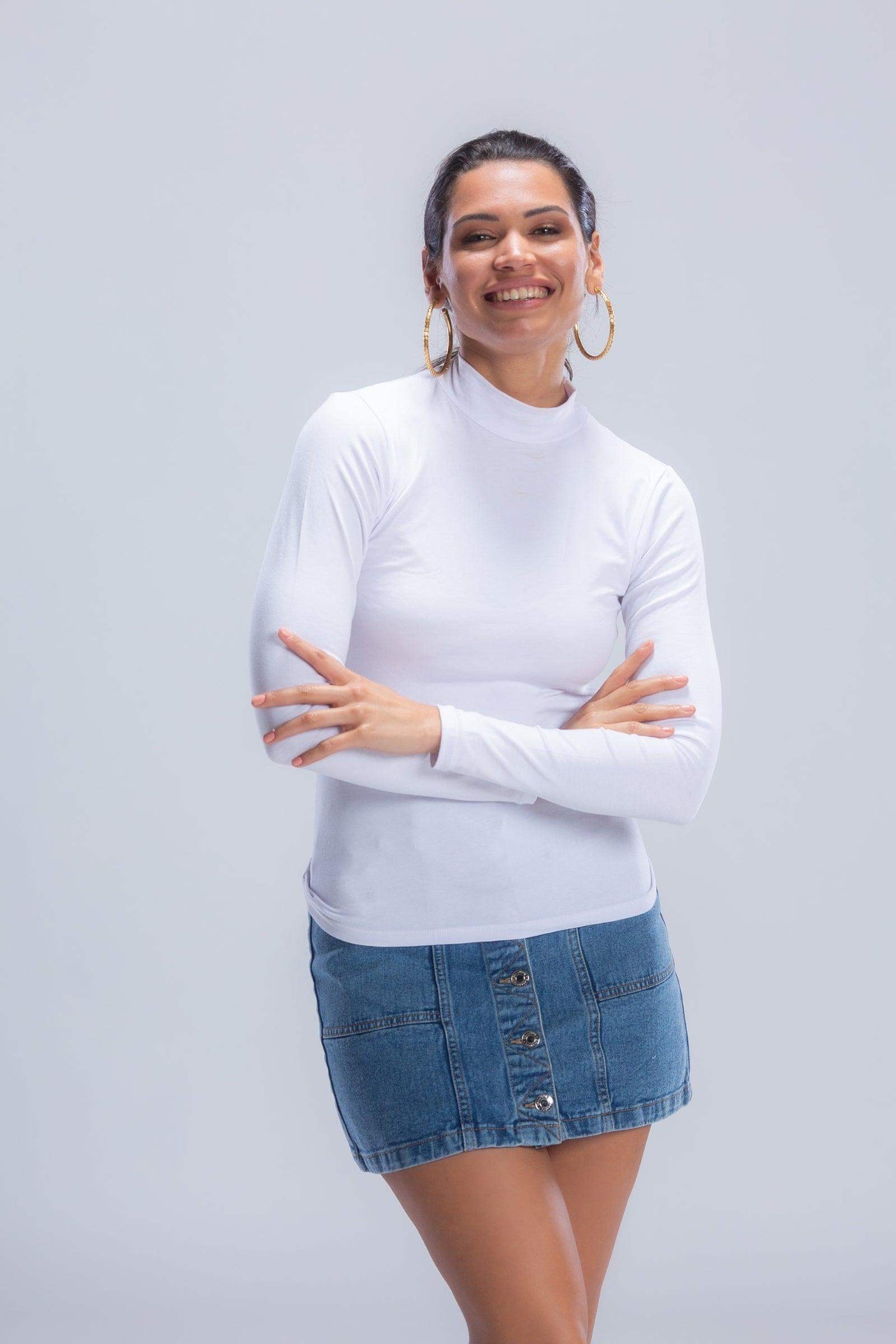 كارينا - توب برقبه عاليه للنساء