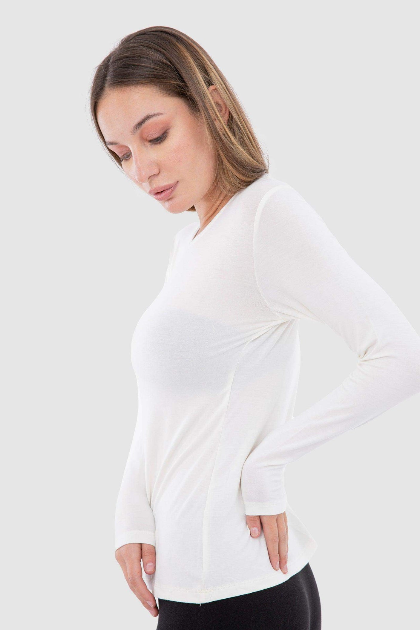 كارينا - توب فيسكوز بأكمام طويلة