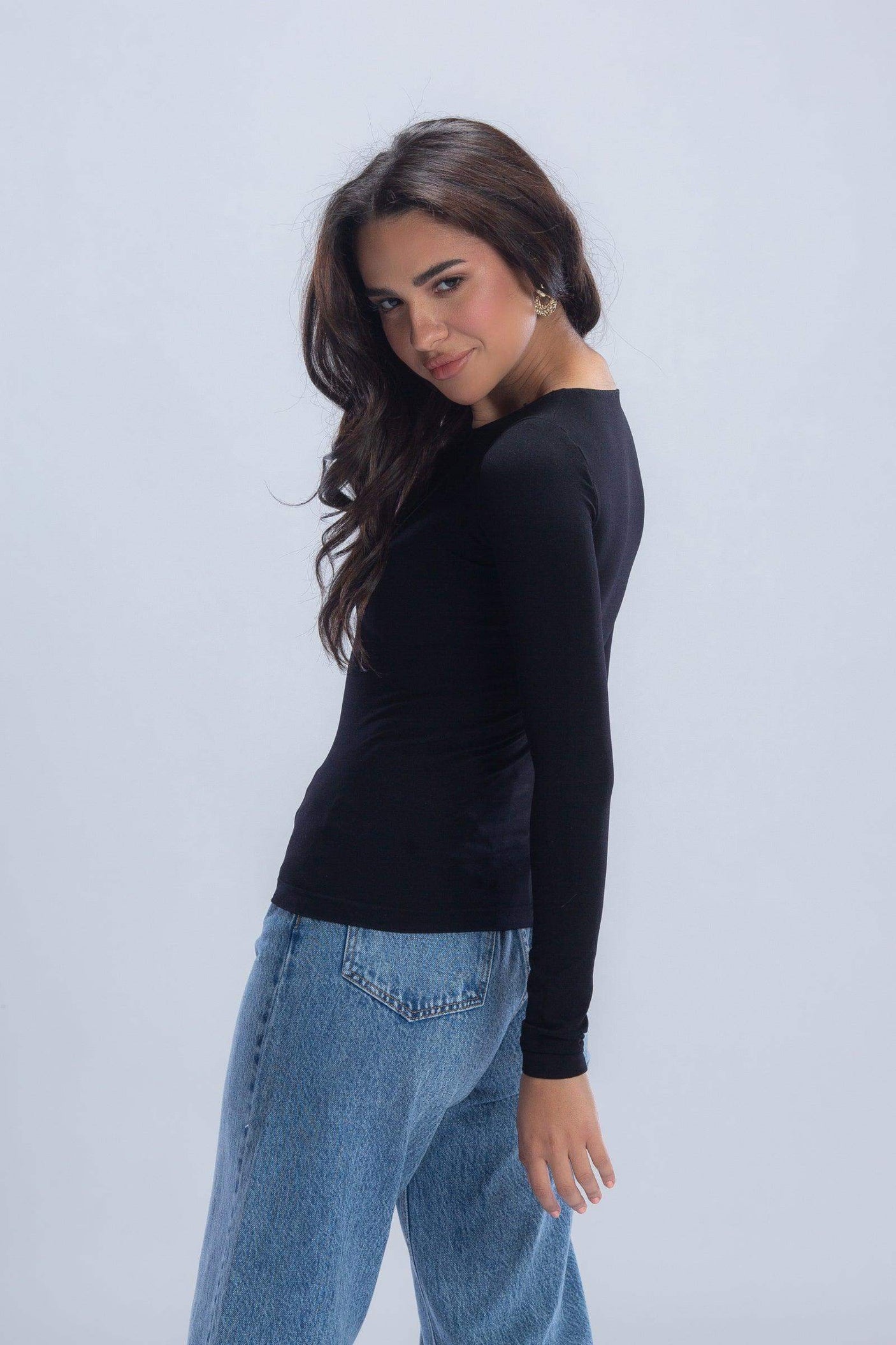 كارينا - توب فيسكوز بأكمام طويلة