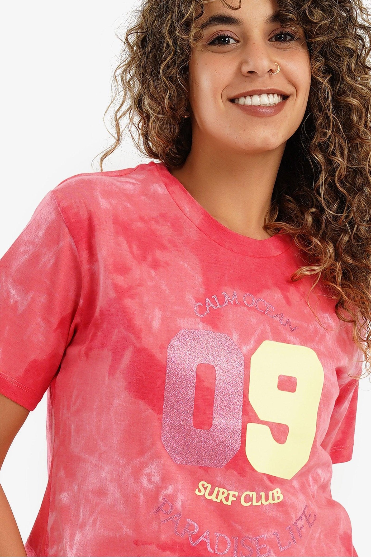 كارينا - طقم بيجامة سيرف كلوب بطبعات  للنساء