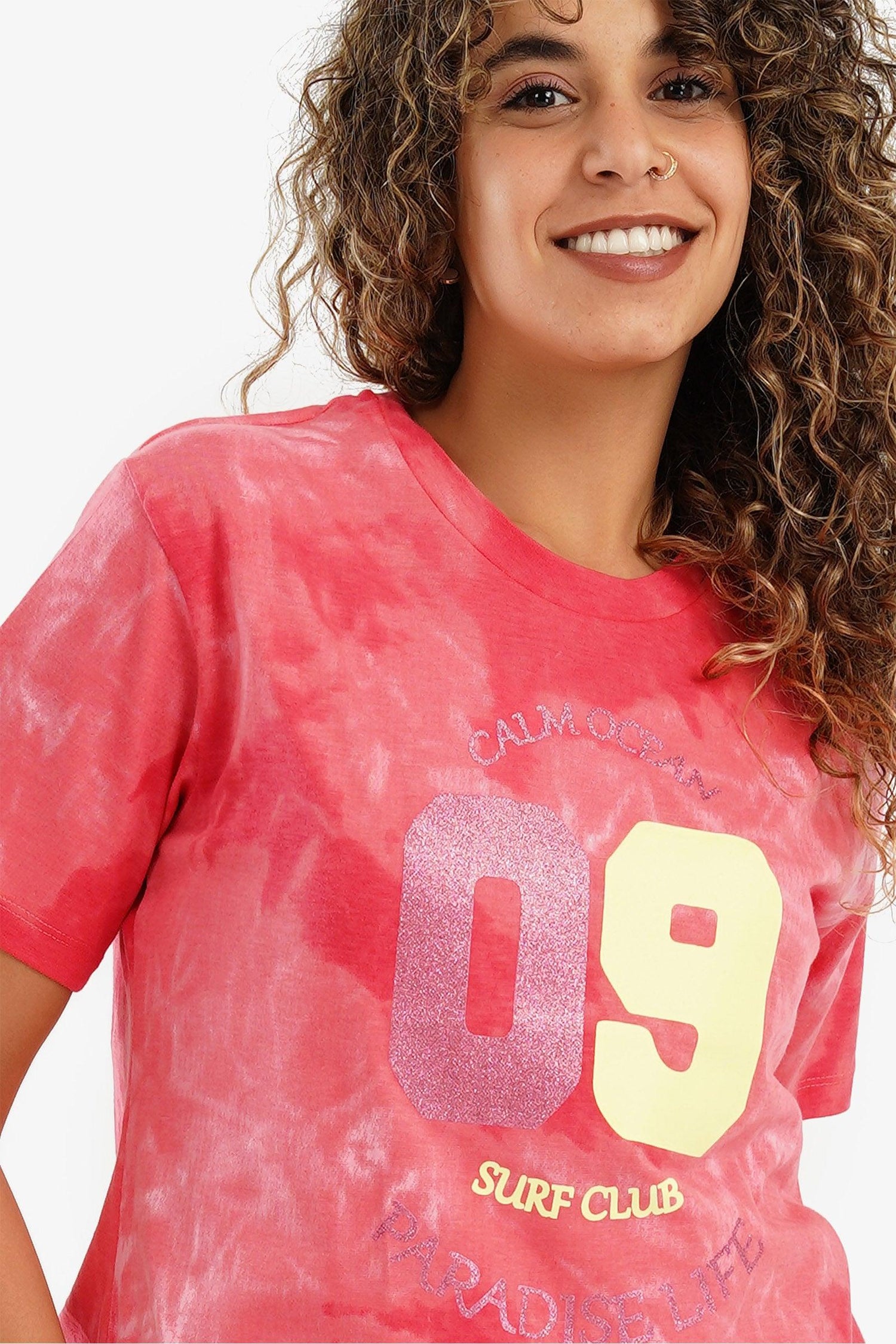 كارينا - طقم بيجامة سيرف كلوب بطبعات  للنساء