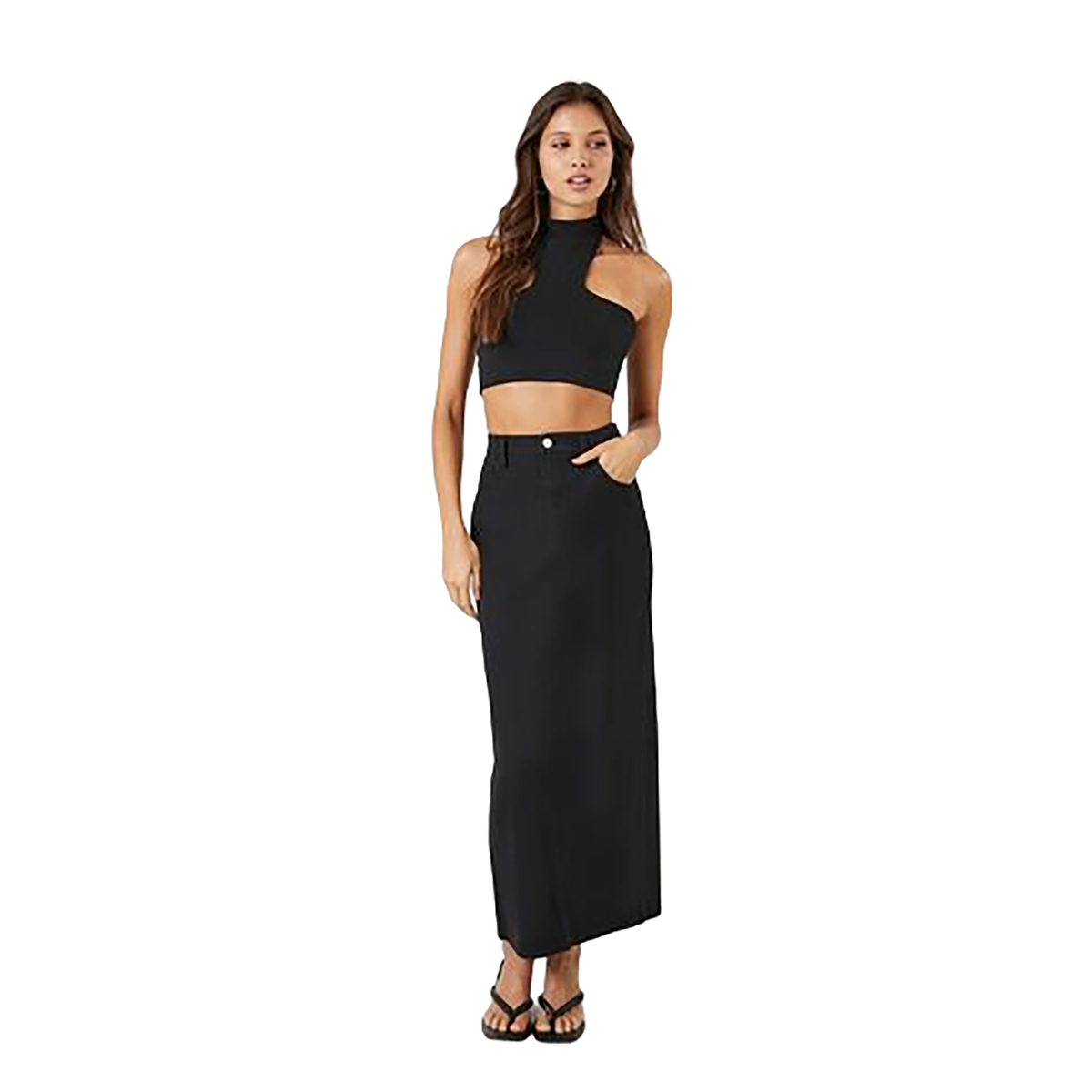 Forever 21 - Twill Straight Maxi Skirt - Sold by FIG