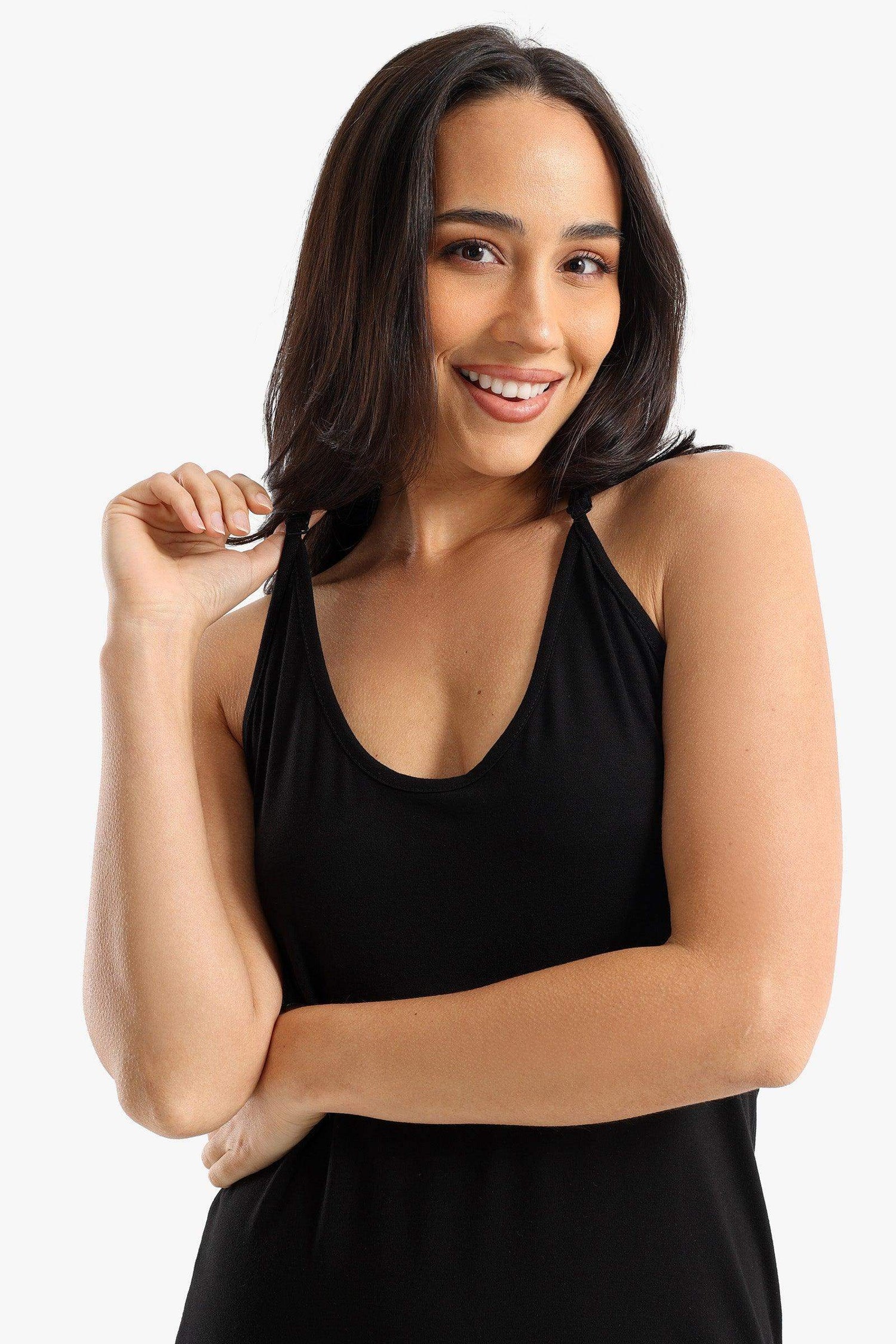 كارينا - ثوب نوم  مريح بدون أكمام للنساء