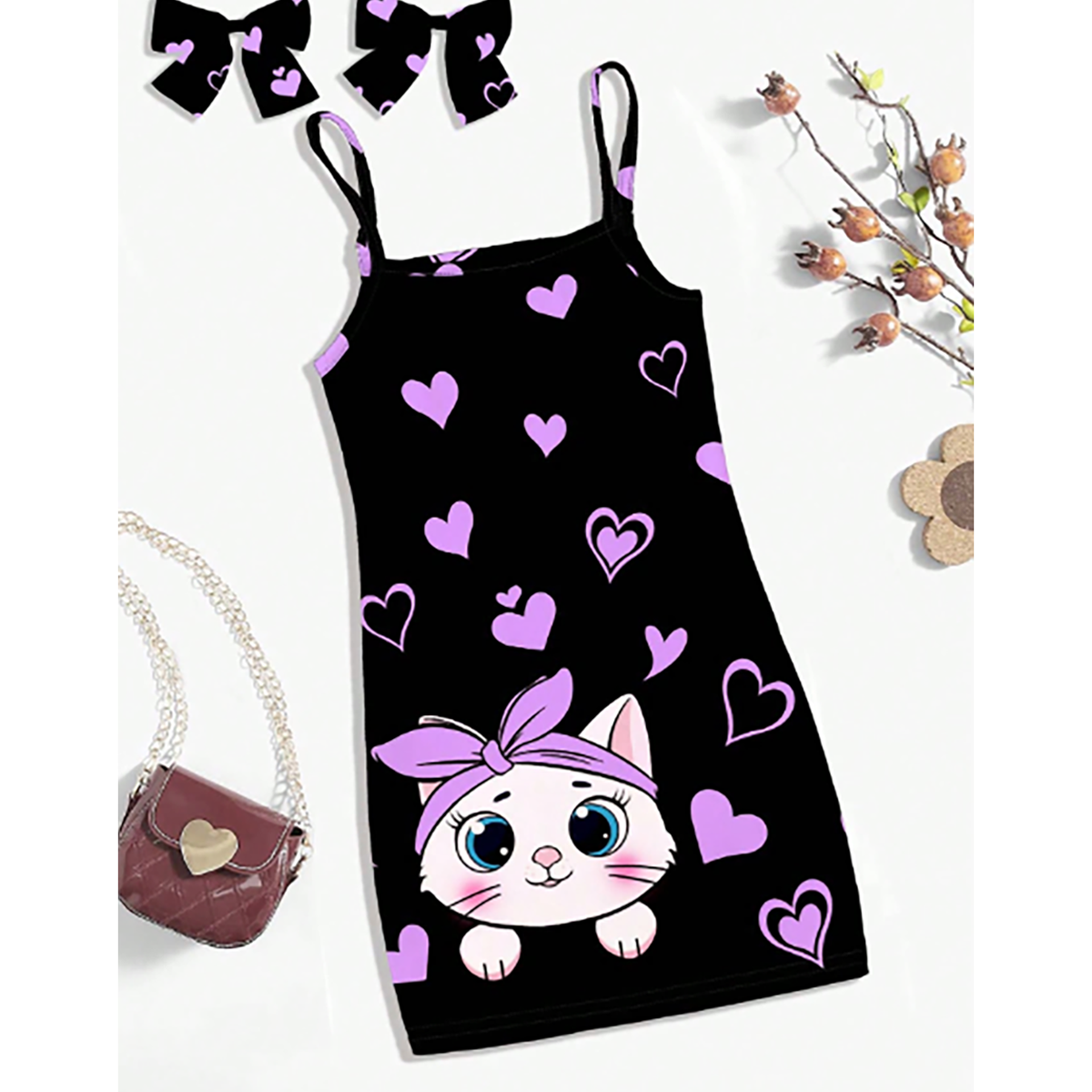 شي أن - فستان مناسب للبنات الرضع، بحمالات مريحة وتصميم بسيط، مناسب للصيف