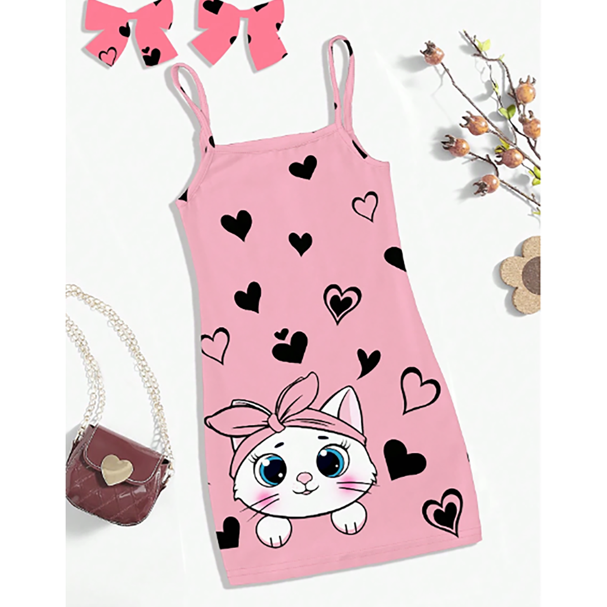 شي أن - فستان صيفي للأطفال الرضع البنات، قصة ضيقة مصممة بسيطة بحمالات مناسب للصيف