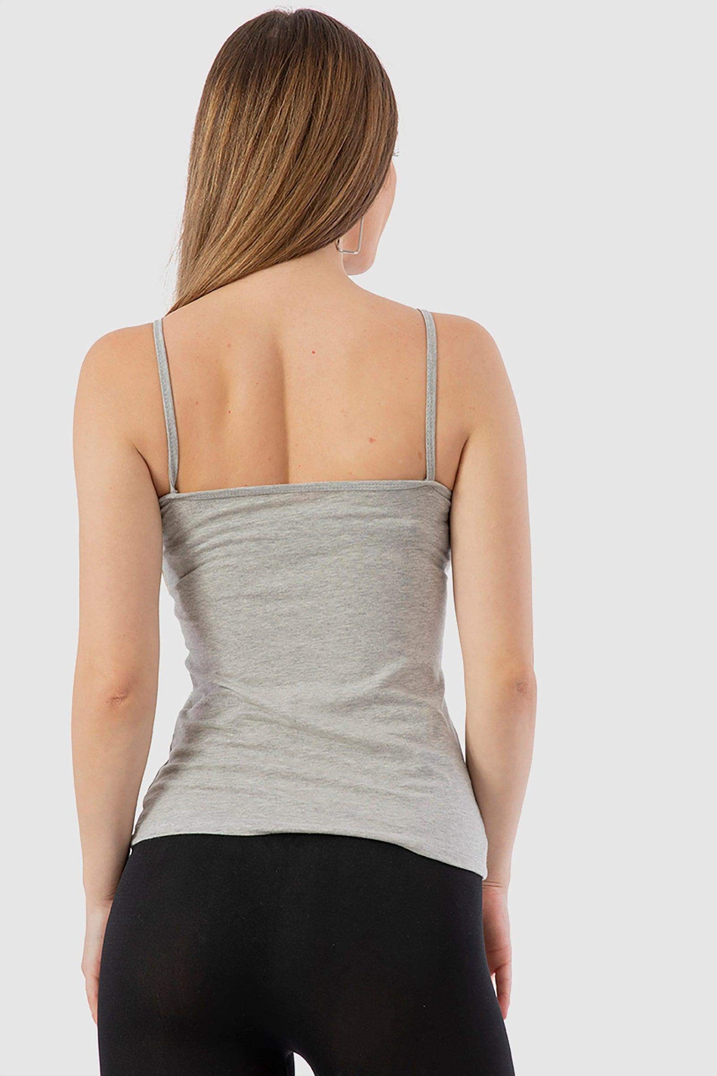 تانك توب سادة بأشرطة رفيعة