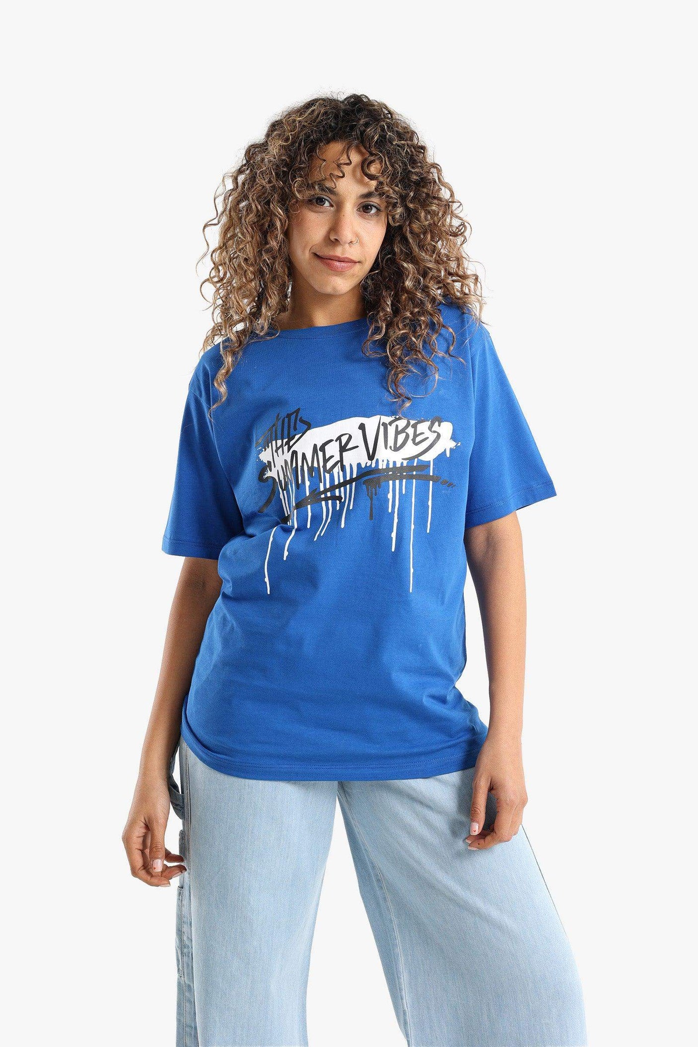 كارينا - تي شيرت سمر مطبوع للنساء