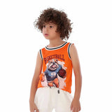 Anja - Orange Top Basketball T-Shirt 0015-For boys