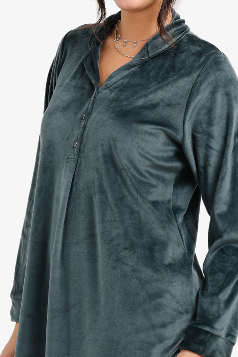 Carina - Velvet Relaxed Nightgown