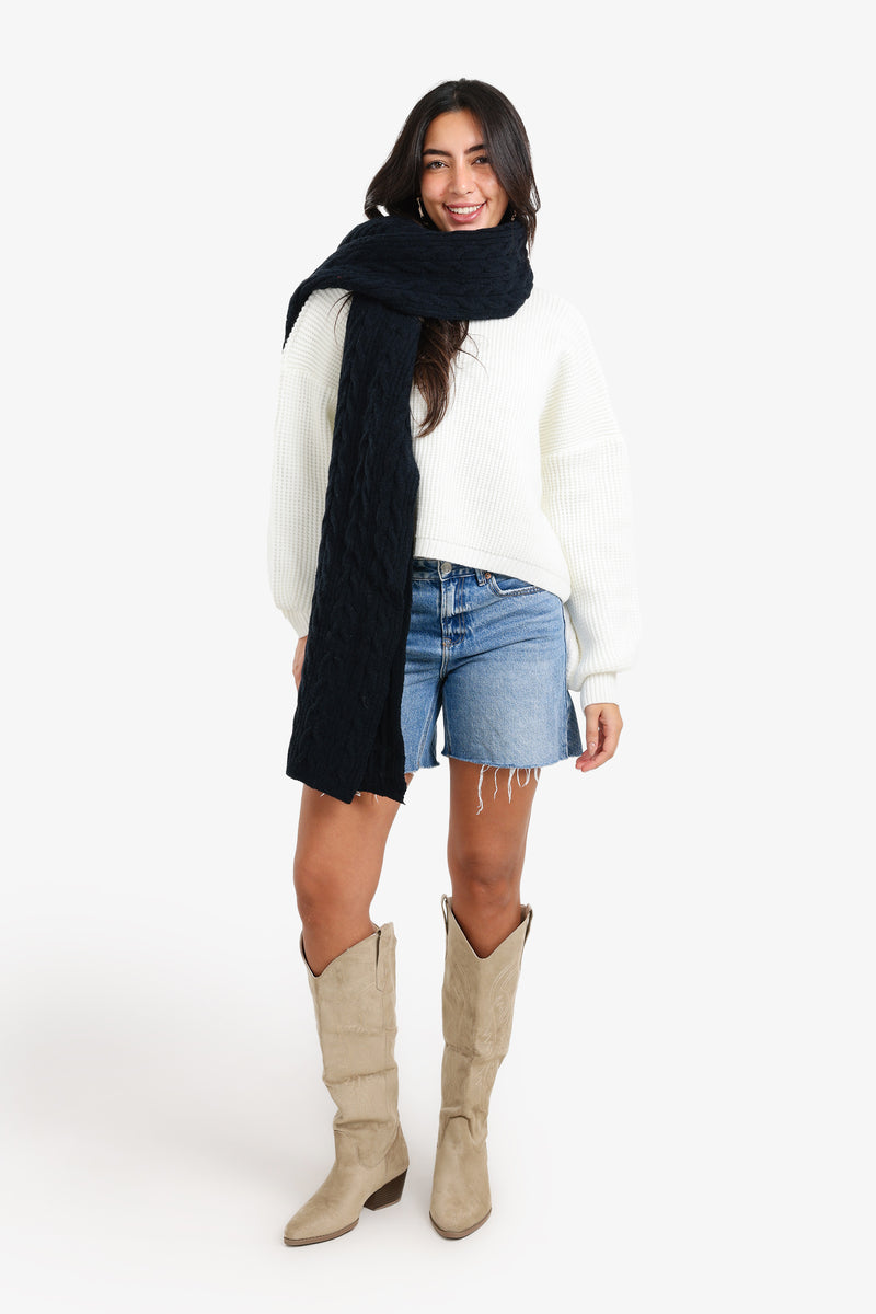 Carina - Braided Pattern Scarf