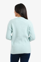 Carina - Ribbed V-Neck Pullover
