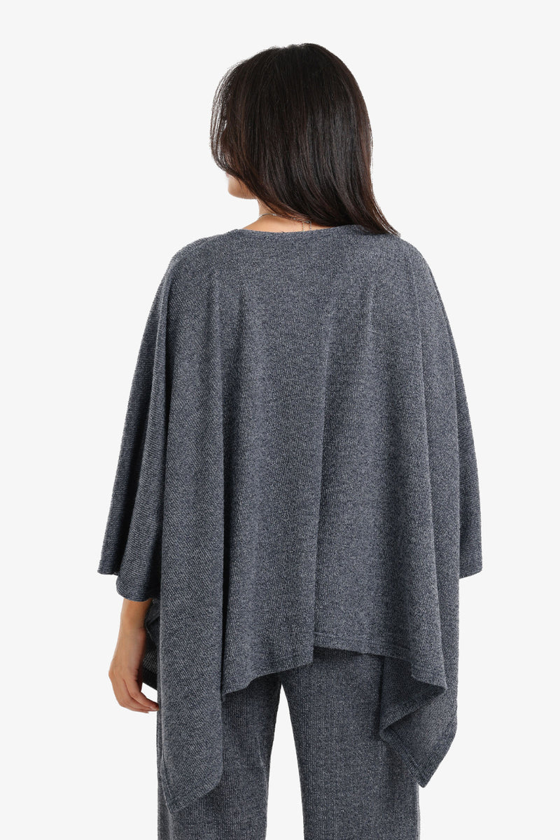 Carina - Oversized Self Pattern Poncho