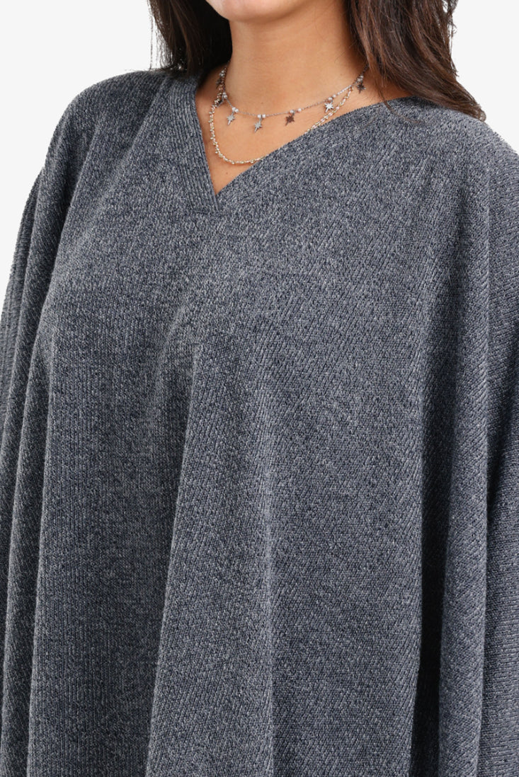 Carina - Oversized Self Pattern Poncho