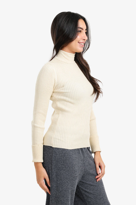 Carina - Ribbed Turtleneck Pullover