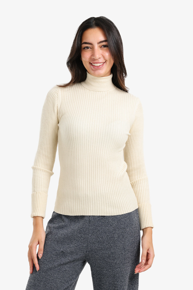 Carina - Ribbed Turtleneck Pullover