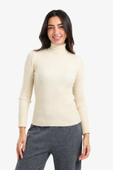 Carina - Ribbed Turtleneck Pullover