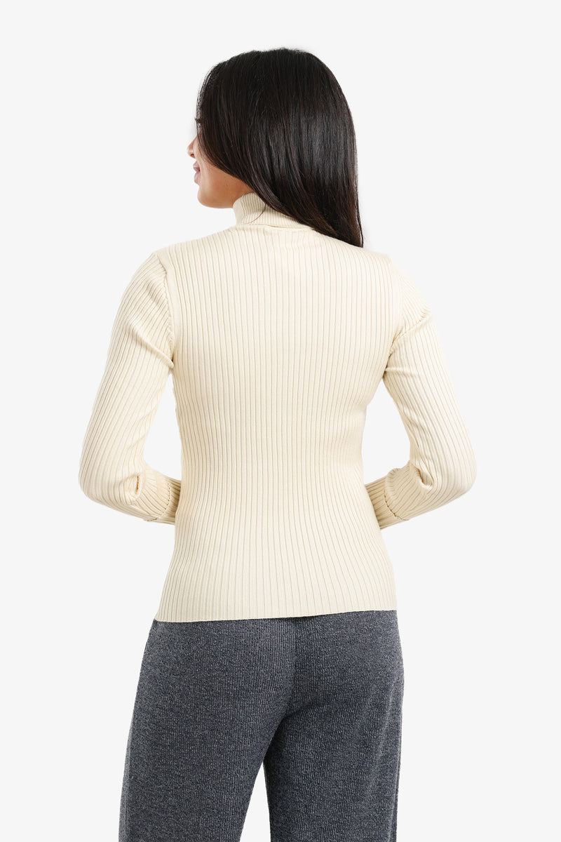 Carina - Ribbed Turtleneck Pullover