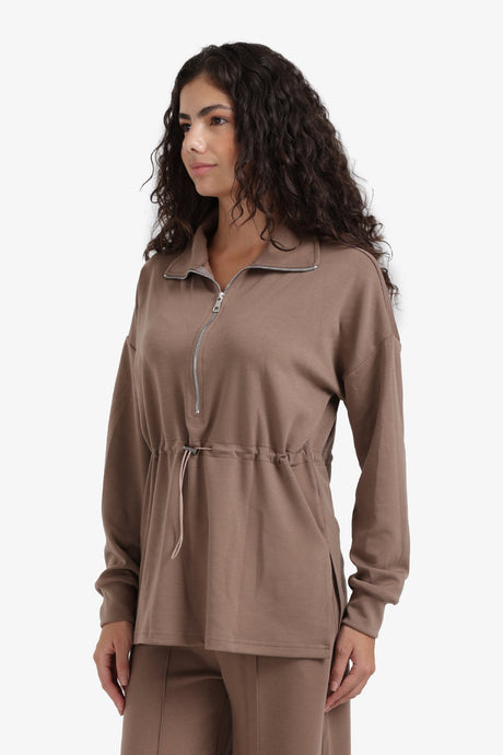 Carina - Half Zip-Up Lounge Sweatshirt