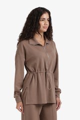 Carina - Half Zip-Up Lounge Sweatshirt