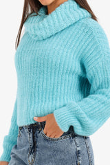 Carina - Cropped Cowl Neck Pullover