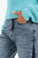 Carina - Jeans with Contrasting Panel