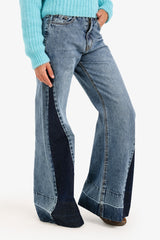 Carina - Jeans with Contrasting Panel