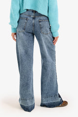 Carina - Jeans with Contrasting Panel