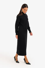 Carina - Knit Turtle Neck Midi Dress